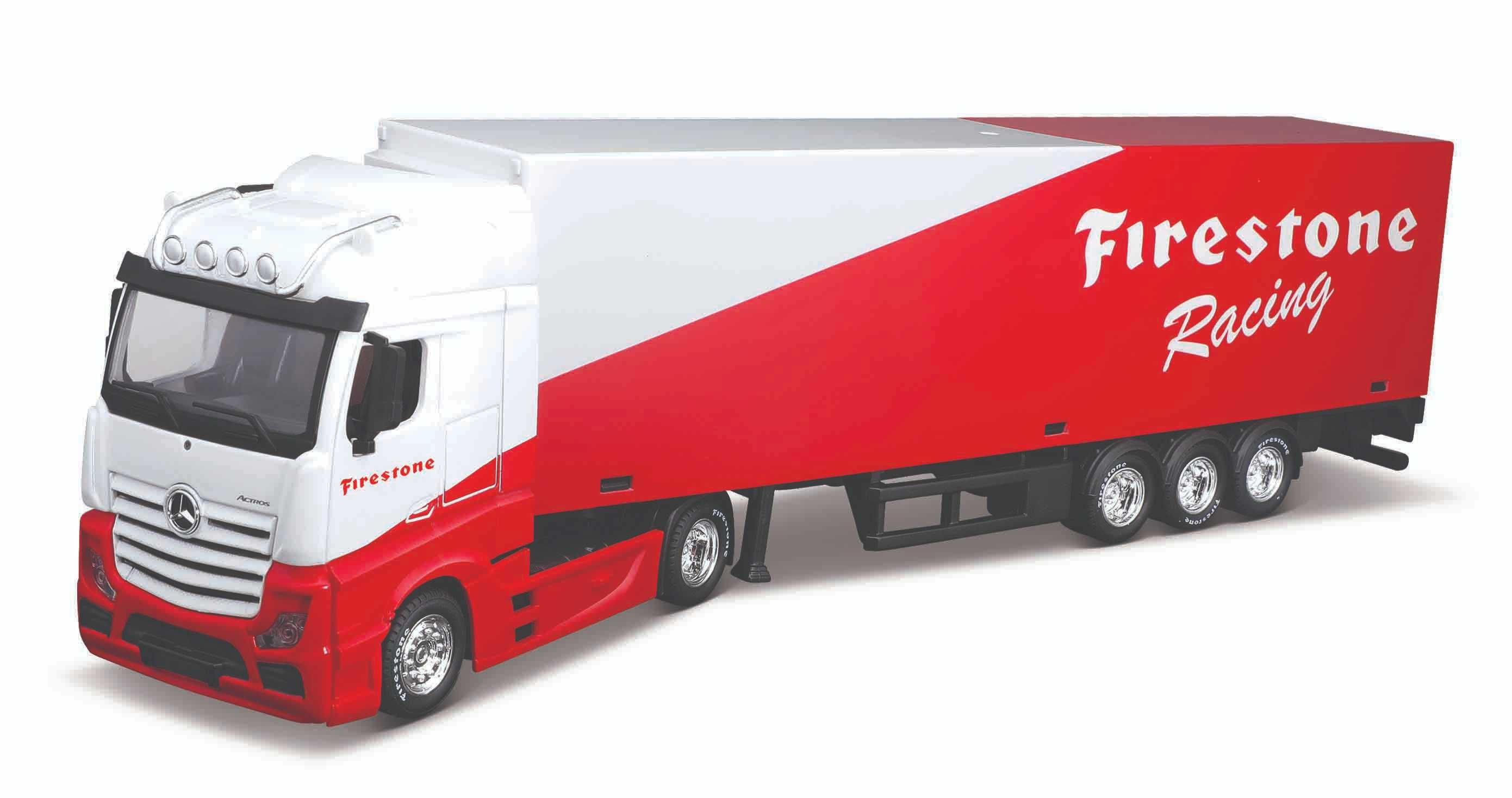 Bburago tir Mercedes Firestone Racing,skala 1:43