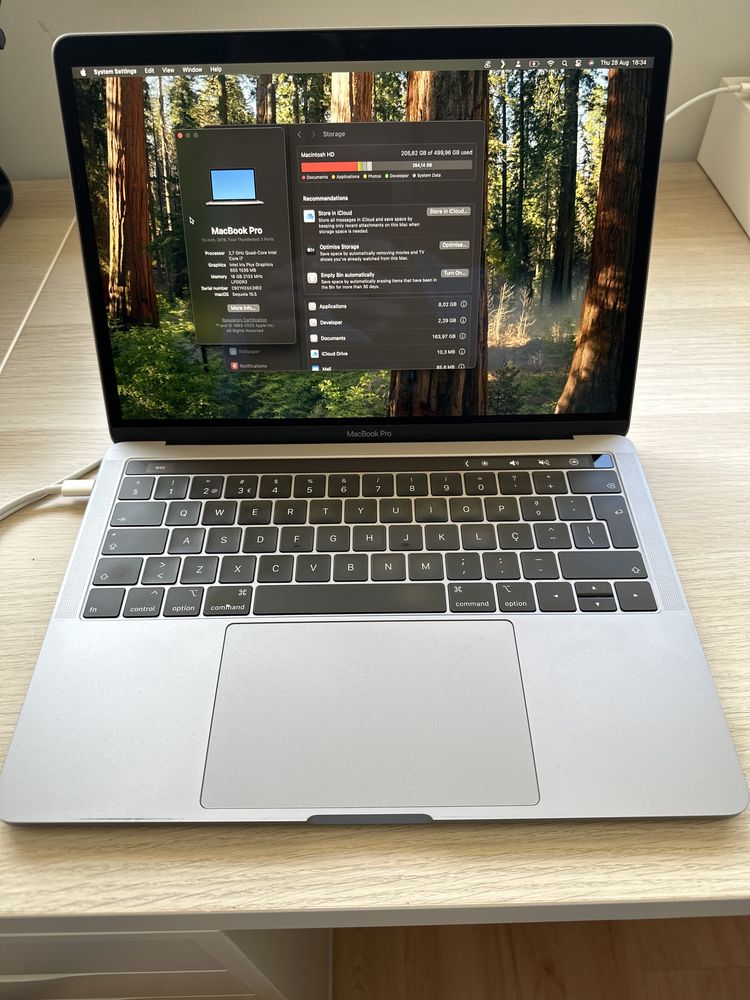 Macbook Pro 13 - i7 Quad-core - 16 GB RAM - 500 GB SSD