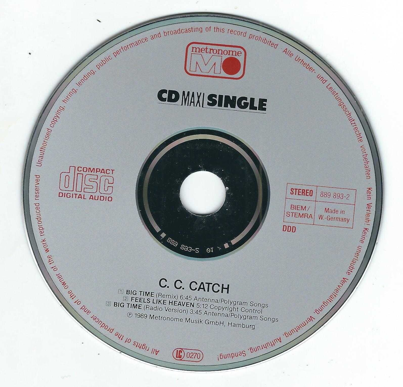 Maxi CD C.C. Catch - Big Time (1989) (Metronome)