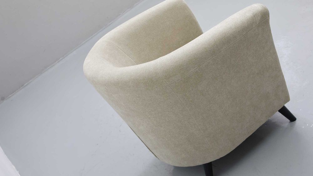 TEI WYGODNY FOTEL OKAZJA tkanina kolor cappuccino salon poczekalnia