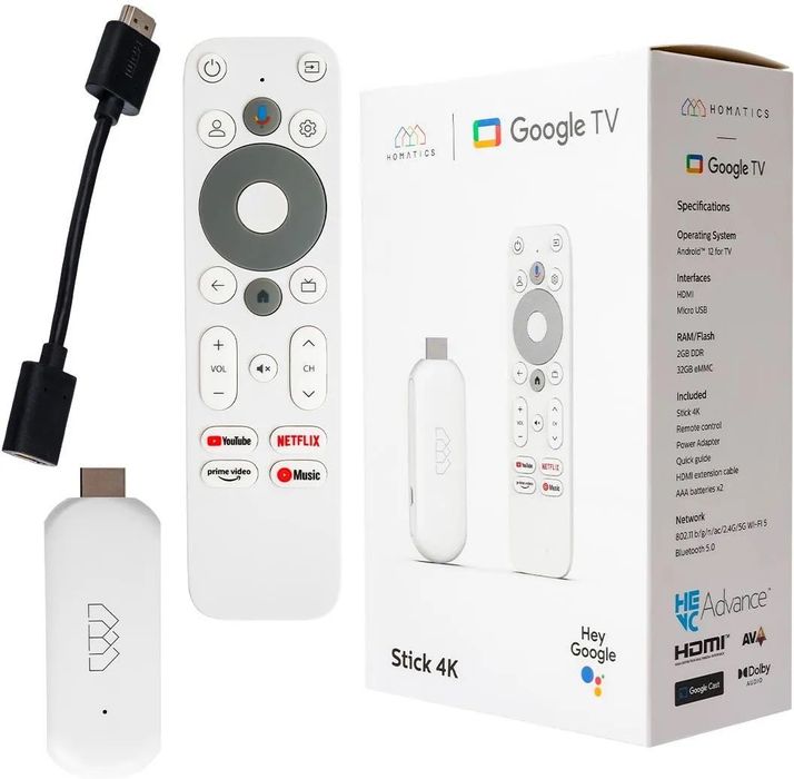 Android SMART TV Homatics Stick 4K Google TV