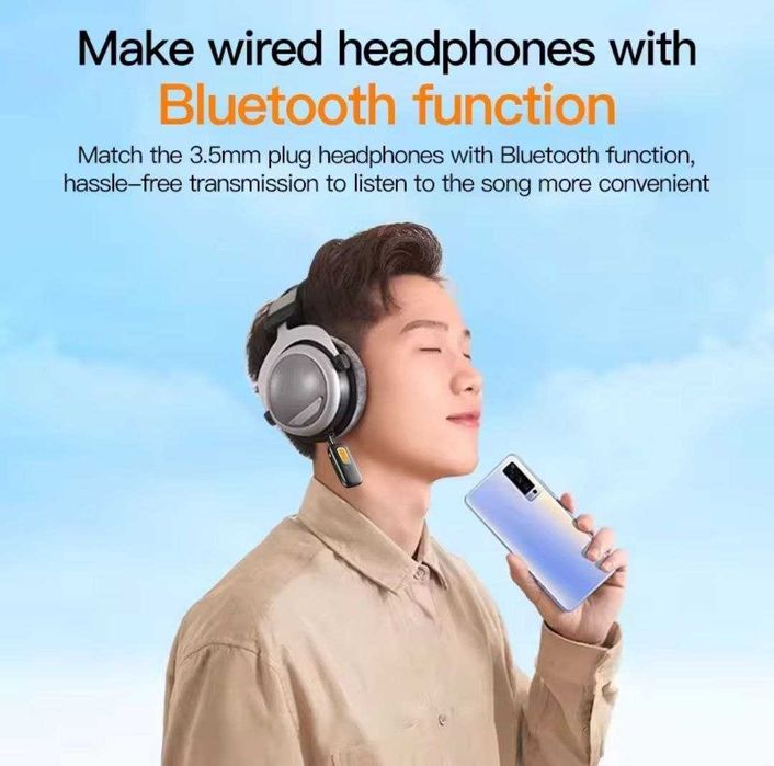 Bluetooth-адаптер 5.4 AUX Приёмник-передатчик для авто, ТВ