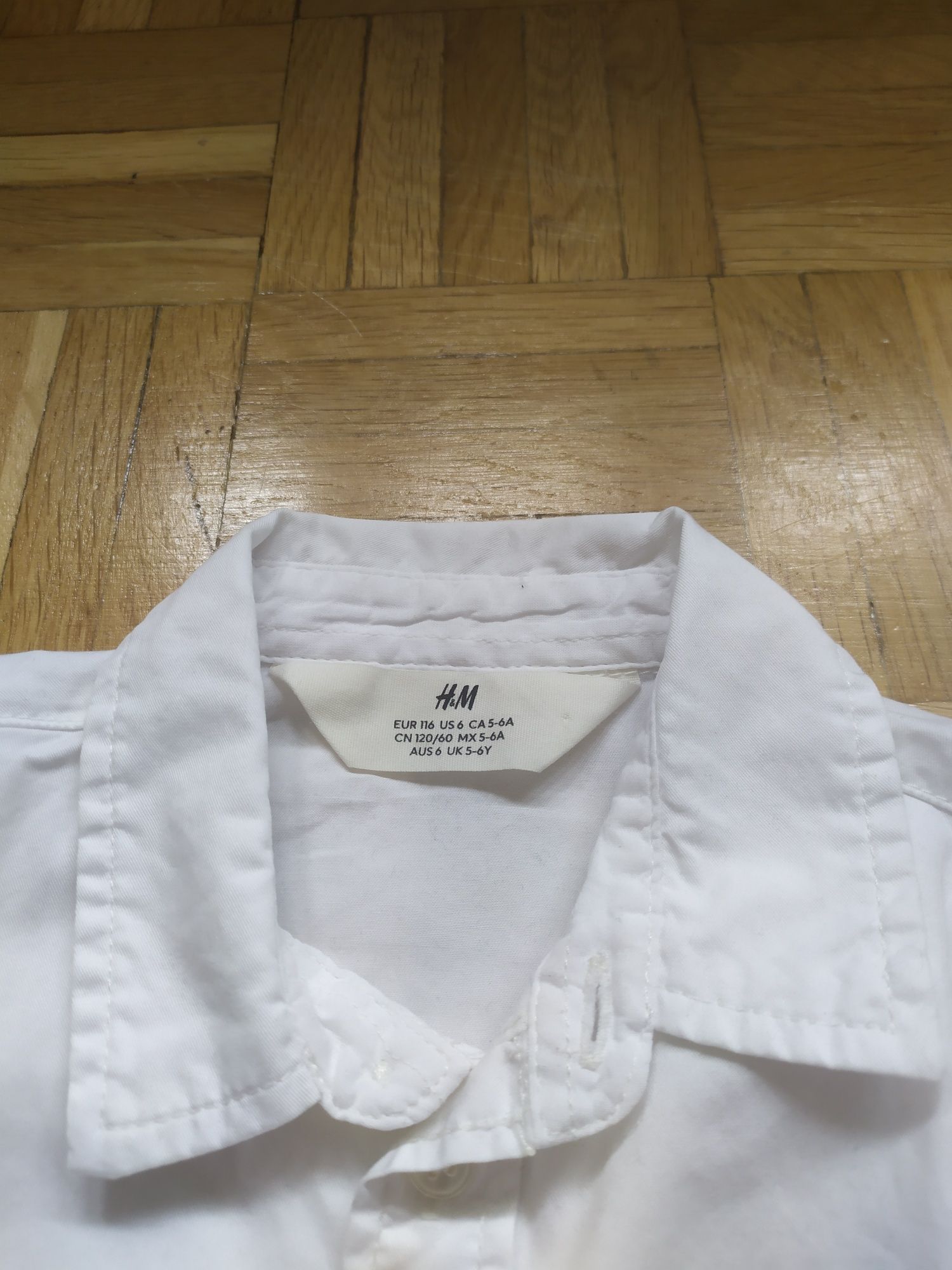 Koszula biała, stan idealny, r. 116, H&M