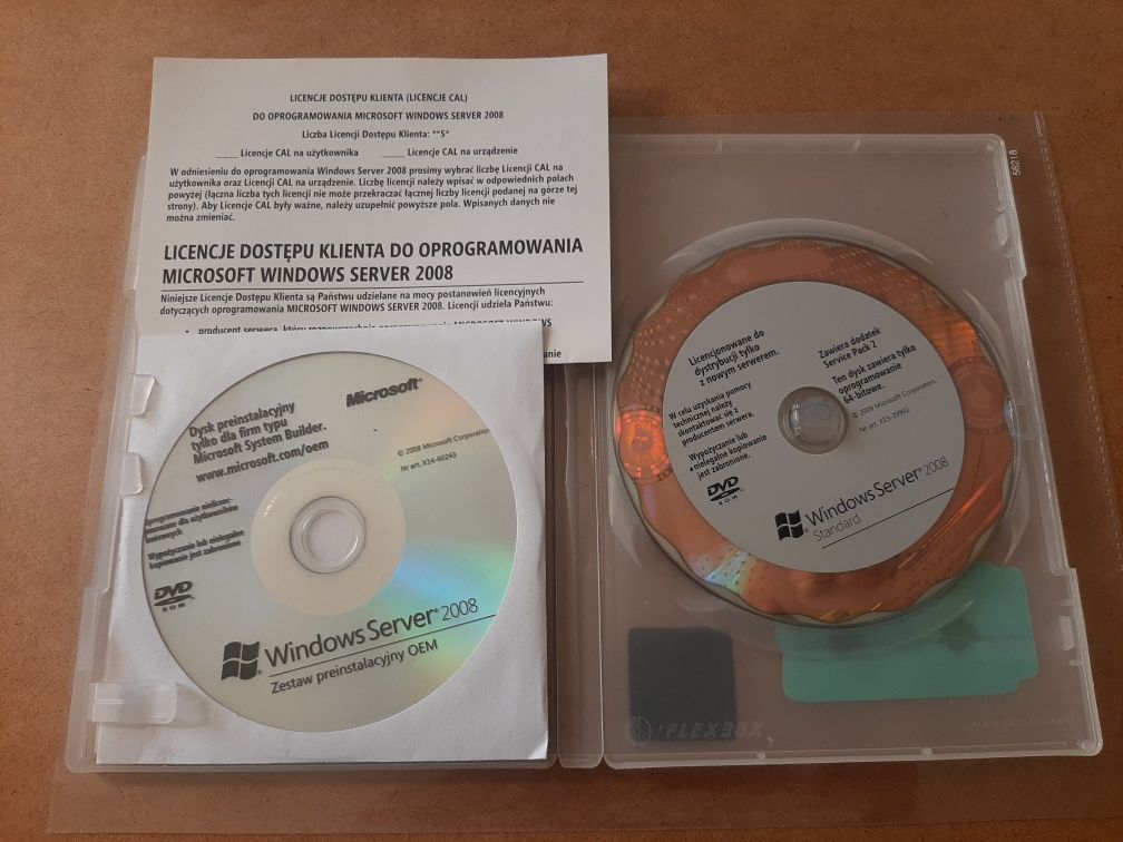 Windows serwer 2008 Standart 32-64 bit