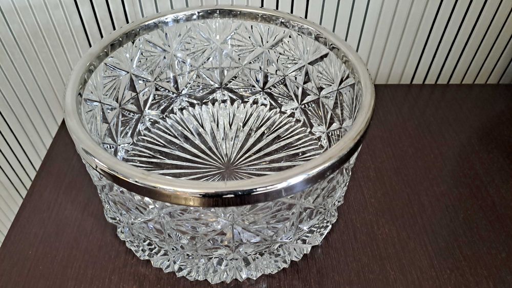 Салатник большой хрусталь 26см глубокий 10см