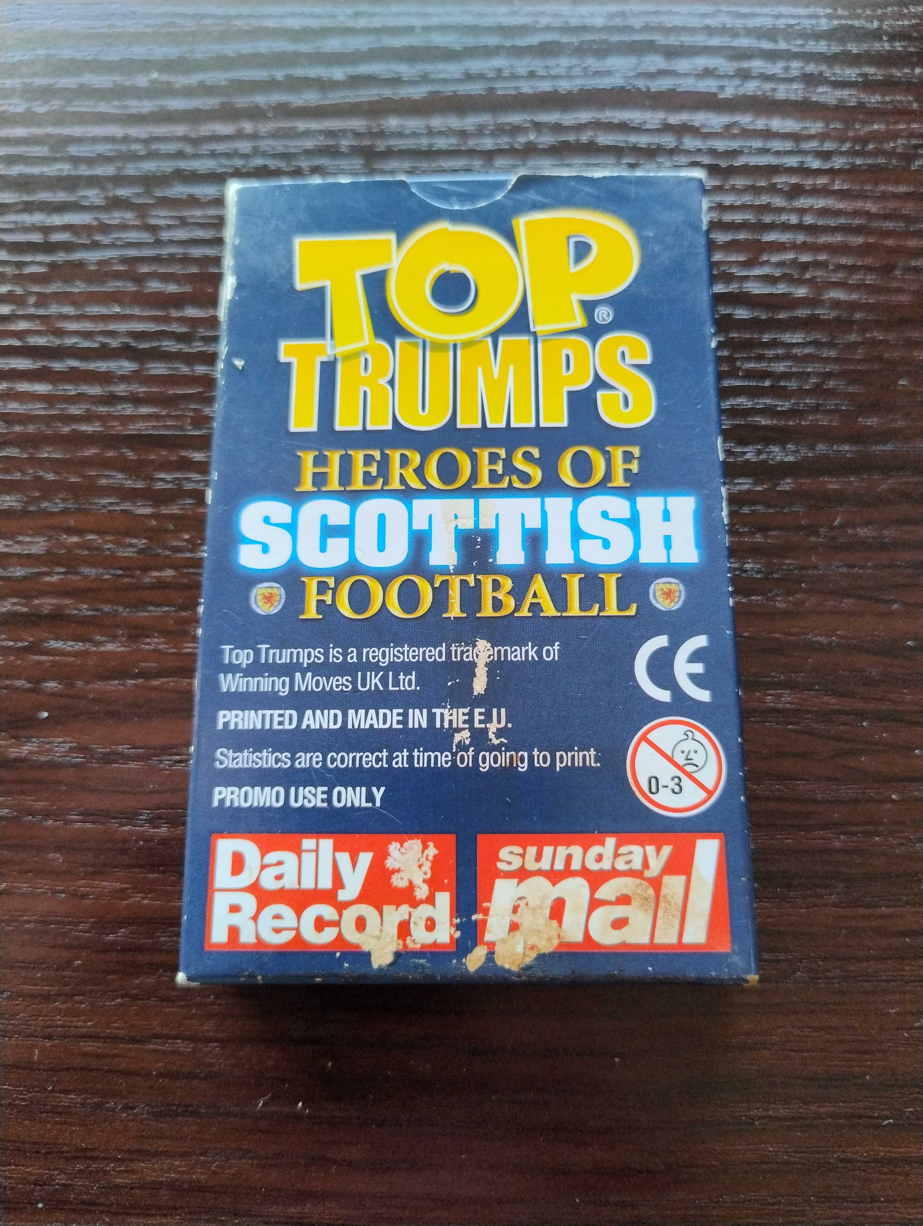 Stare Kolekcjonerskie Karty Top Trumps Heroes Of Scottish Football