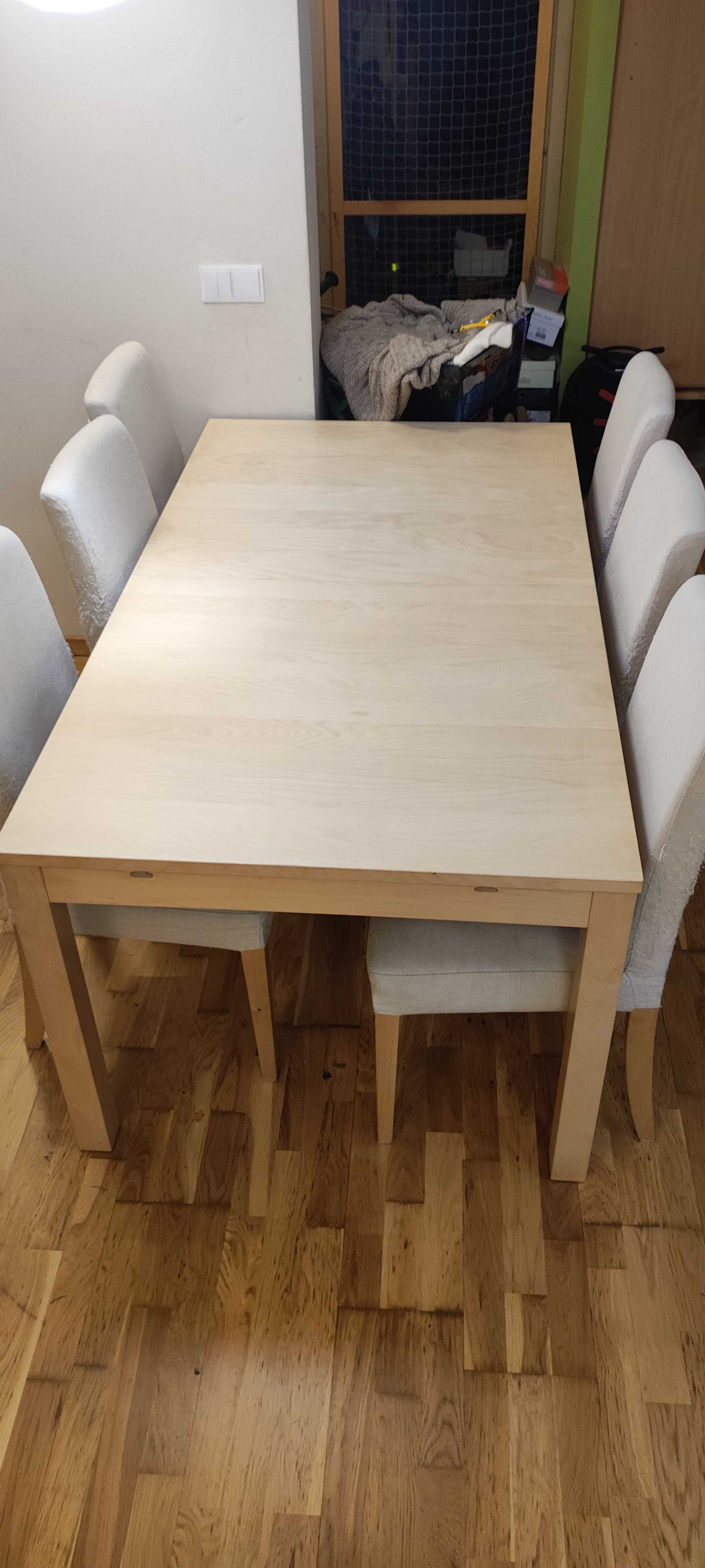 Stół IKEA z 6 krzesłami