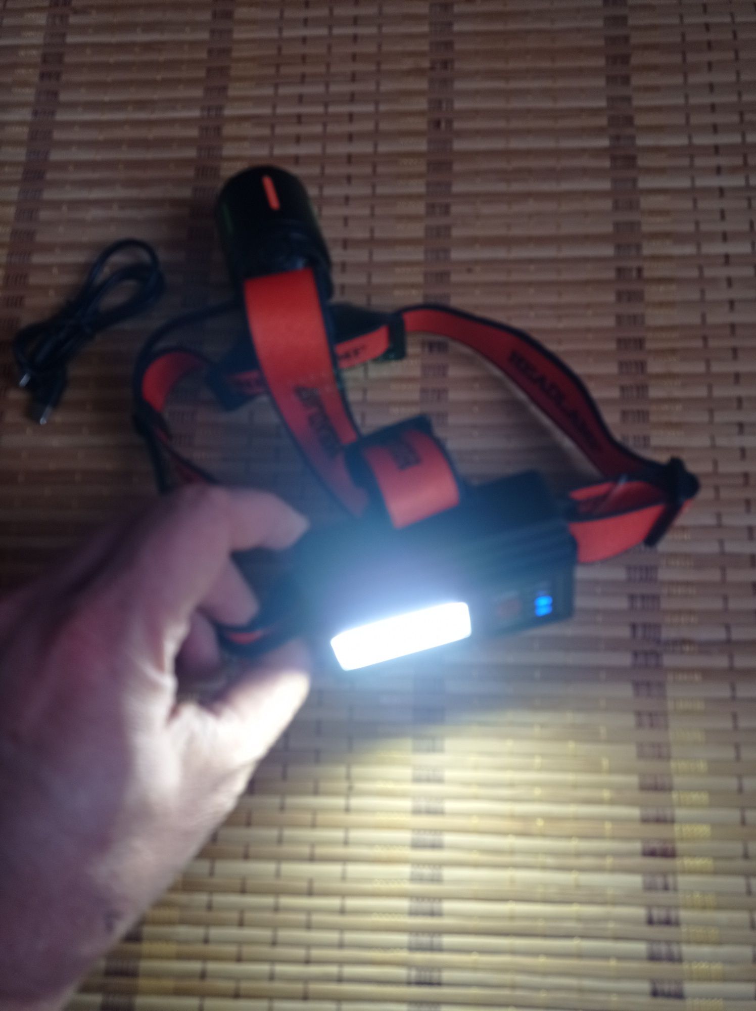 Ліхтар налобний  BL-T67-TG+COB  3 акума power bank