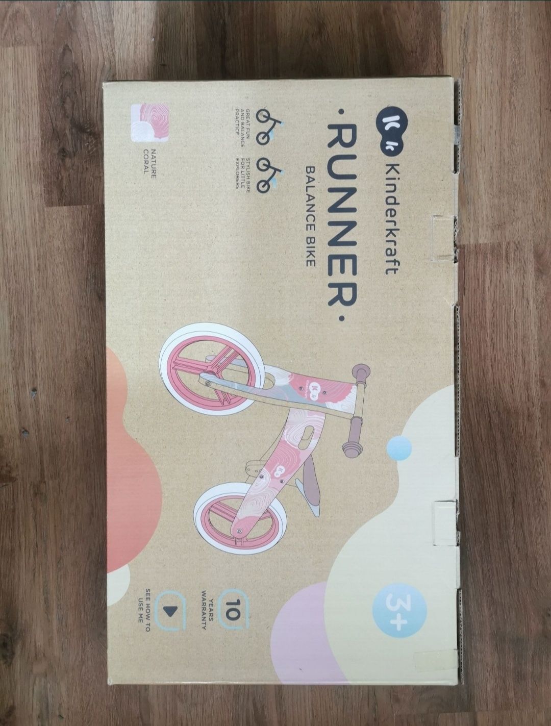 Rowerek biegowy kinderkraft runner drewniany rower dziecięcy