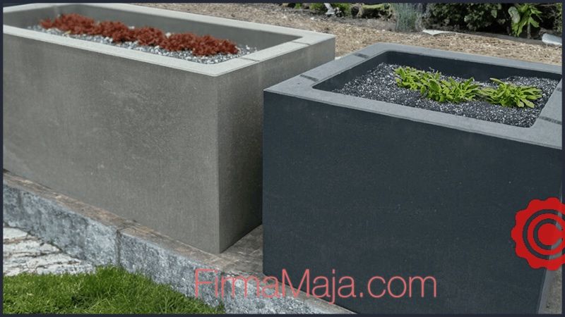 Donice betonowe duże 100 cm taras, ogród, murek dostawa cała Polska