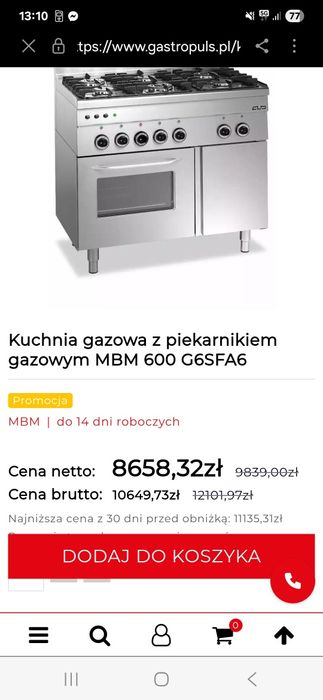 Kuchenka 6 palnikowa