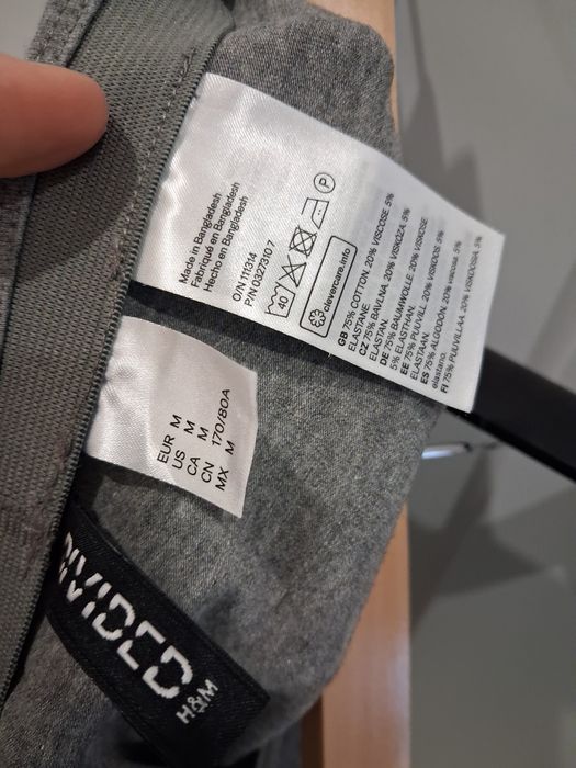 H&M szara spodnica mini M