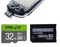 Karta 32GB Elite + adapter MS PRO DUO do PSP * Video-Play Wejherowo