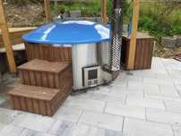Balia Ogrodowa Wellness Gorąca Beczka Bania Ruska Basen Jacuzzi Led