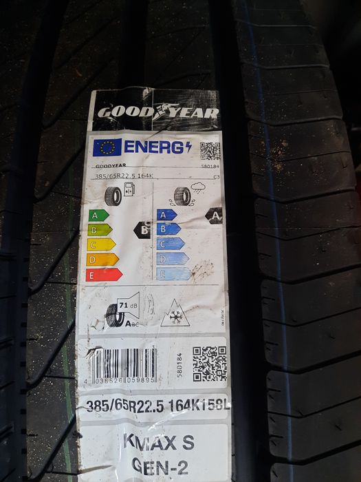Opony 385/65 R22.5 Goodyear kamax S Gen2