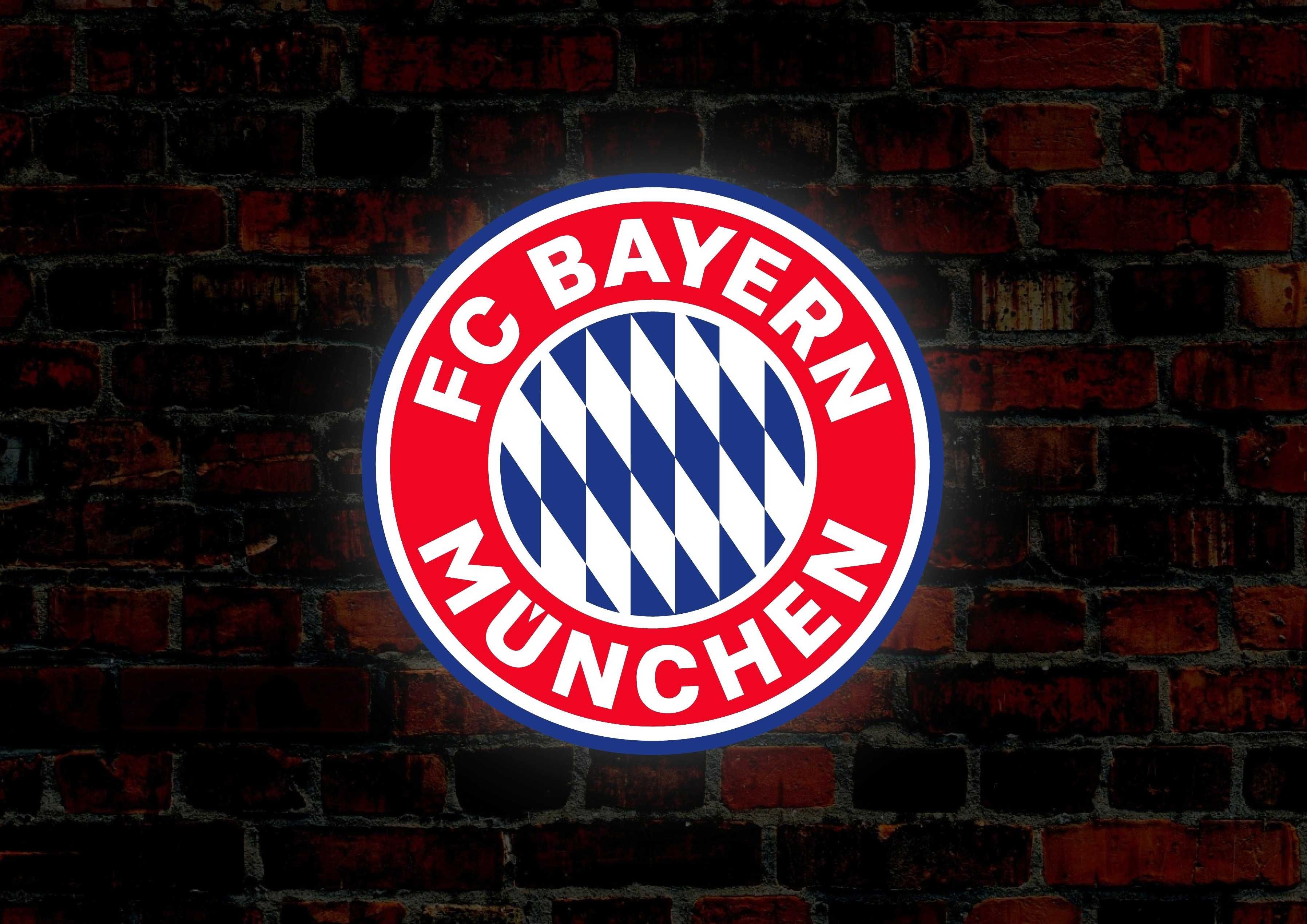 LED Neon BAYERN MUNCHEN, Podświetlane Logo Bayern Monachium, Prezent