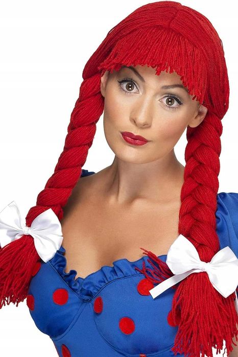 Peruka SZMACIANA LALKA Halloween Karnawał