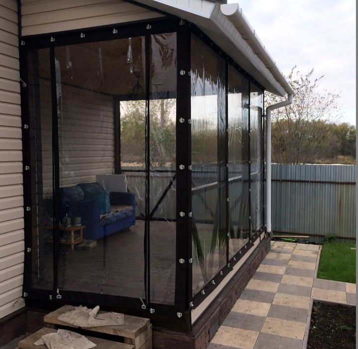 Прозорі штори ПВХ.Тенти.М'які вікна.Гнучкі вікна.Мягкие окна.