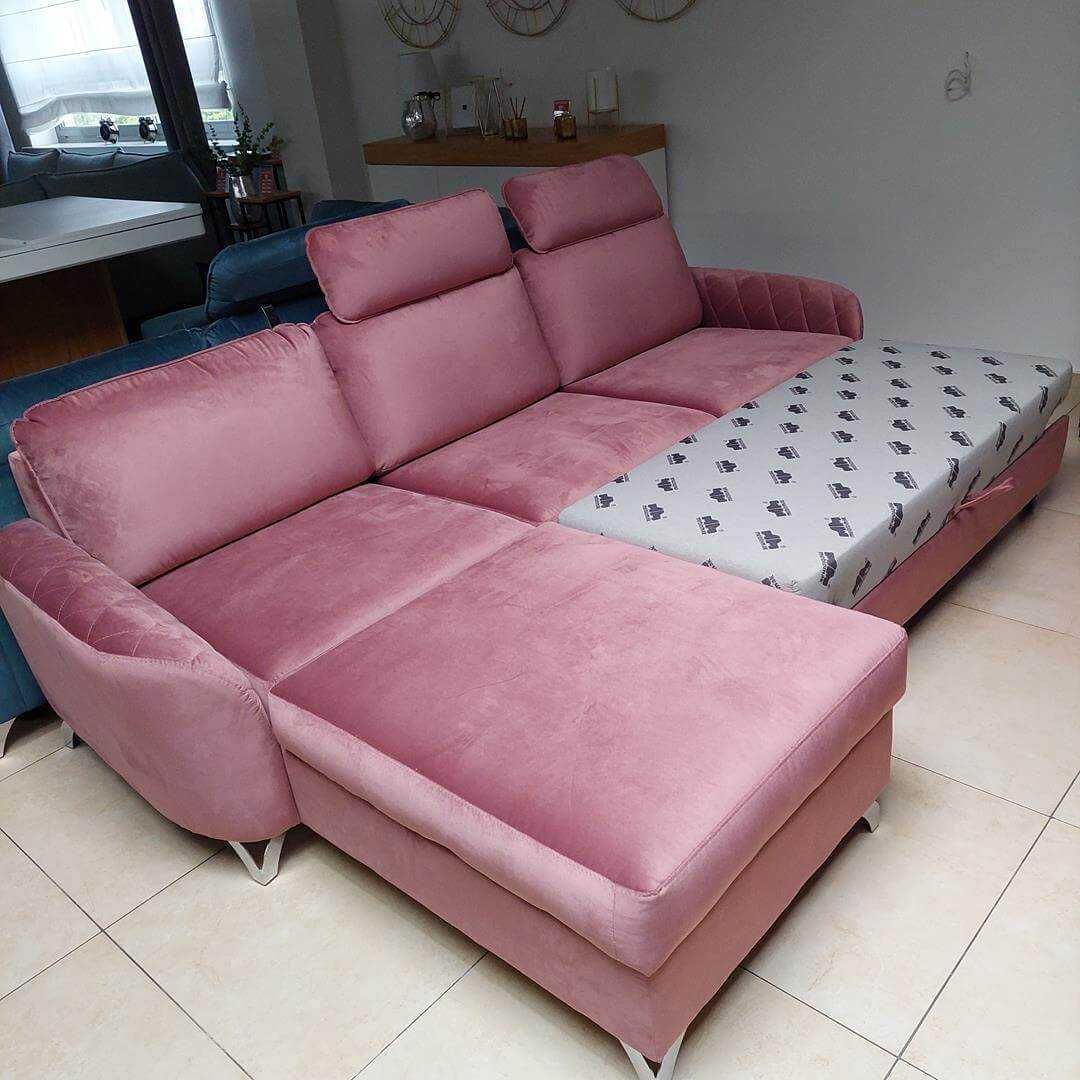 Narożnik Desio 261 x 171 Meblomak z funkcją spania -53% OKAZJA CENOWA!