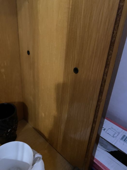 Szafka kredens witryna mebel PRL przeszklona meblościanka drewno brąz