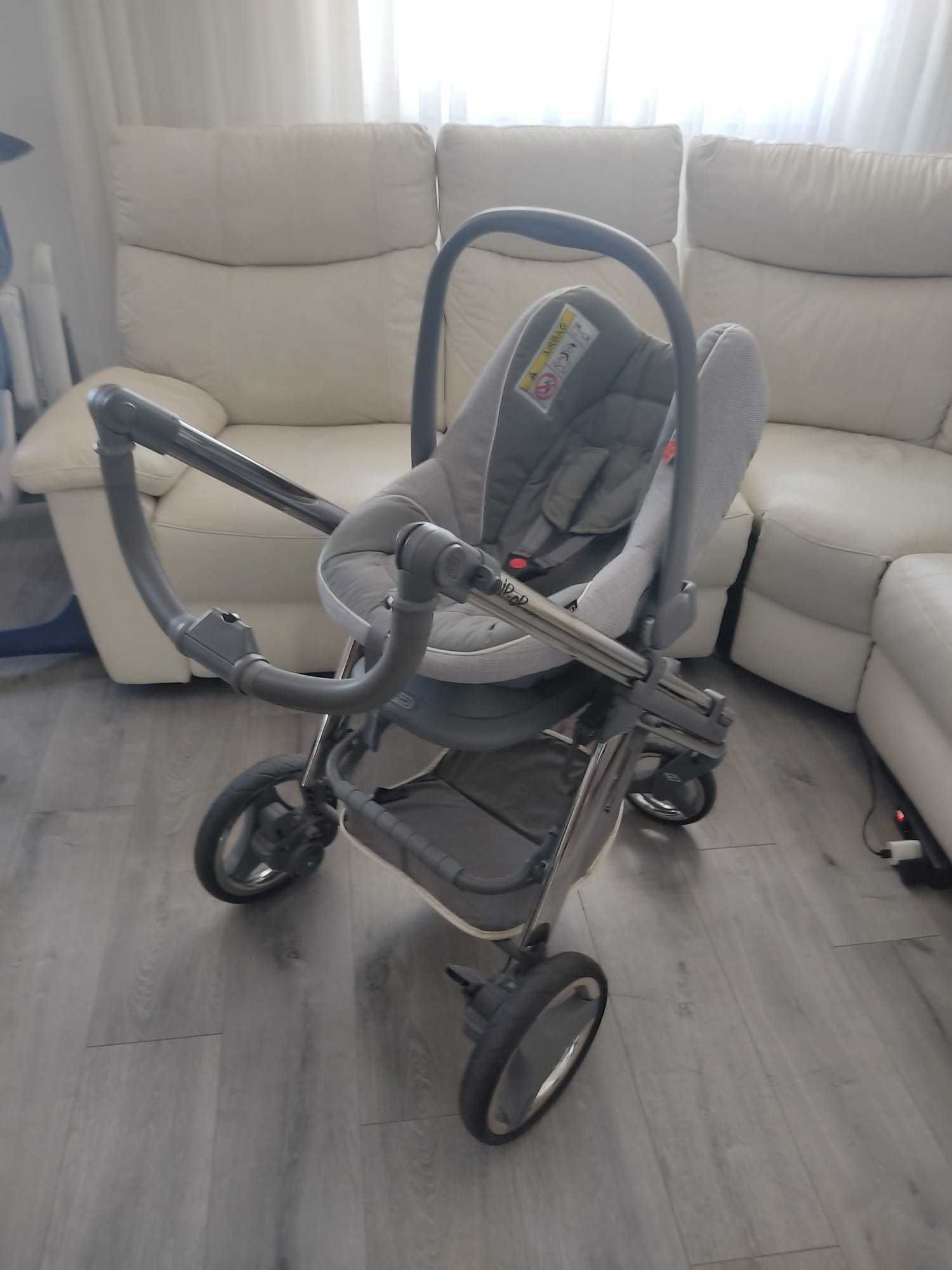 Vendo carrinho DUO da BÉBÉCAR Ip Op Evolution (Cor Cinzenta)