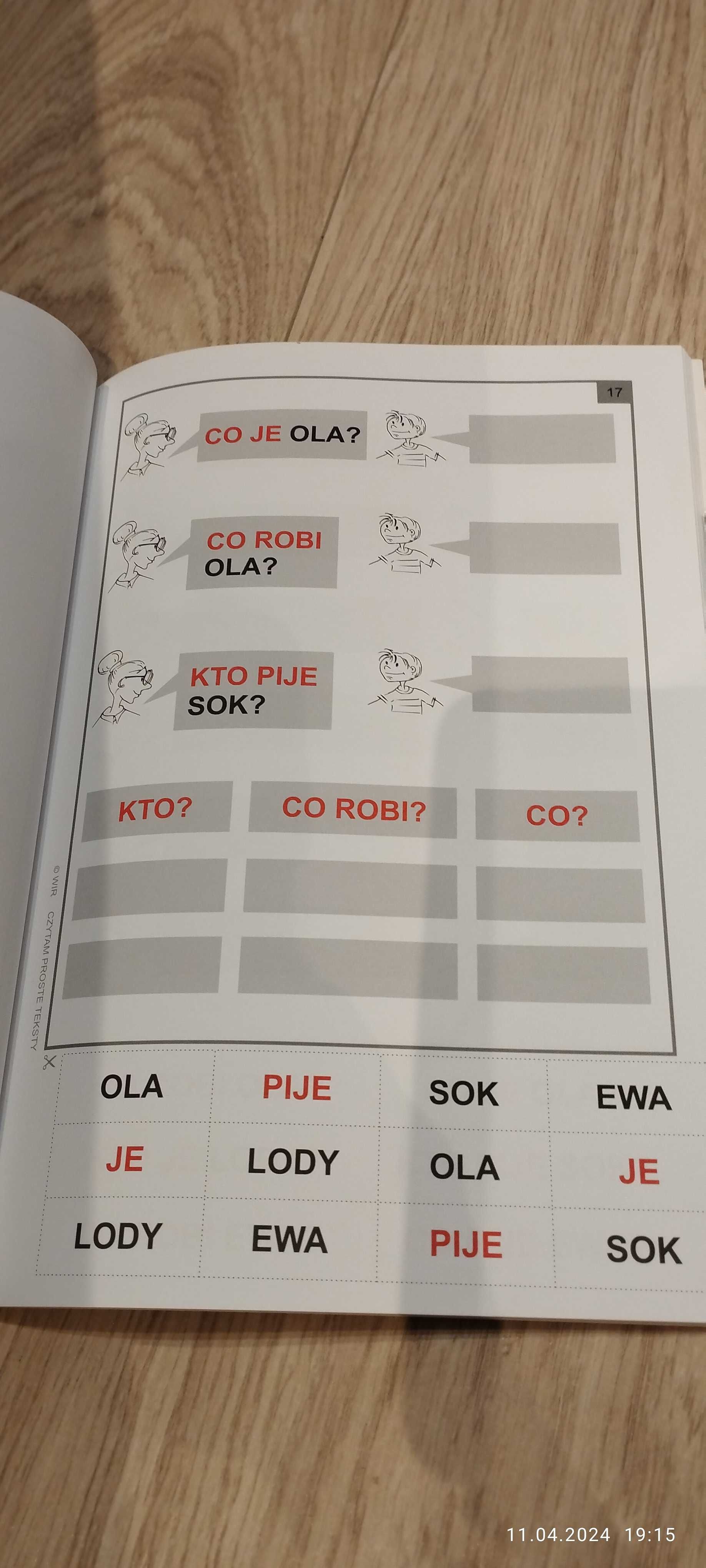 Książka nauka czytania poprzez sylaby