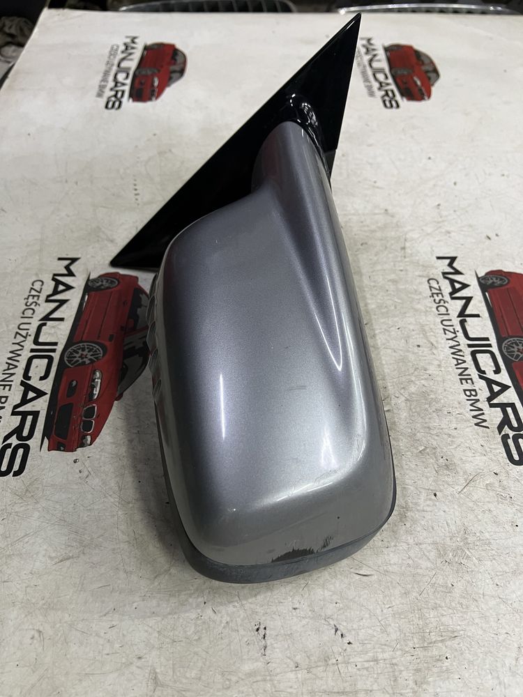 Lusterko prawe bmw e46 coupe cabrio silbergrau 2x 3 pin skladane tasma