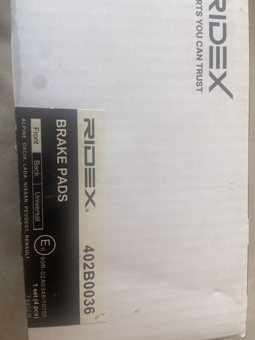 Pastilhas de Travão RIDEX 402B0036 – Novas na Caixa