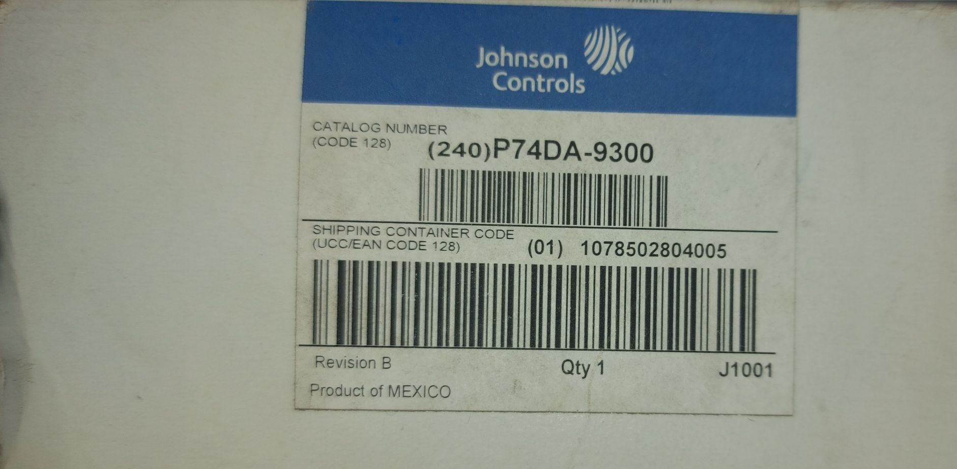 Реле давления Johnson Controls. P74