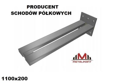 Schody półkowe wspornikowe wiszące konstrukcja producent 1100mm