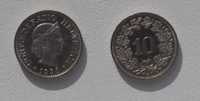 10 Centymów Szwajcarskich 1998 moneta numizmatyka