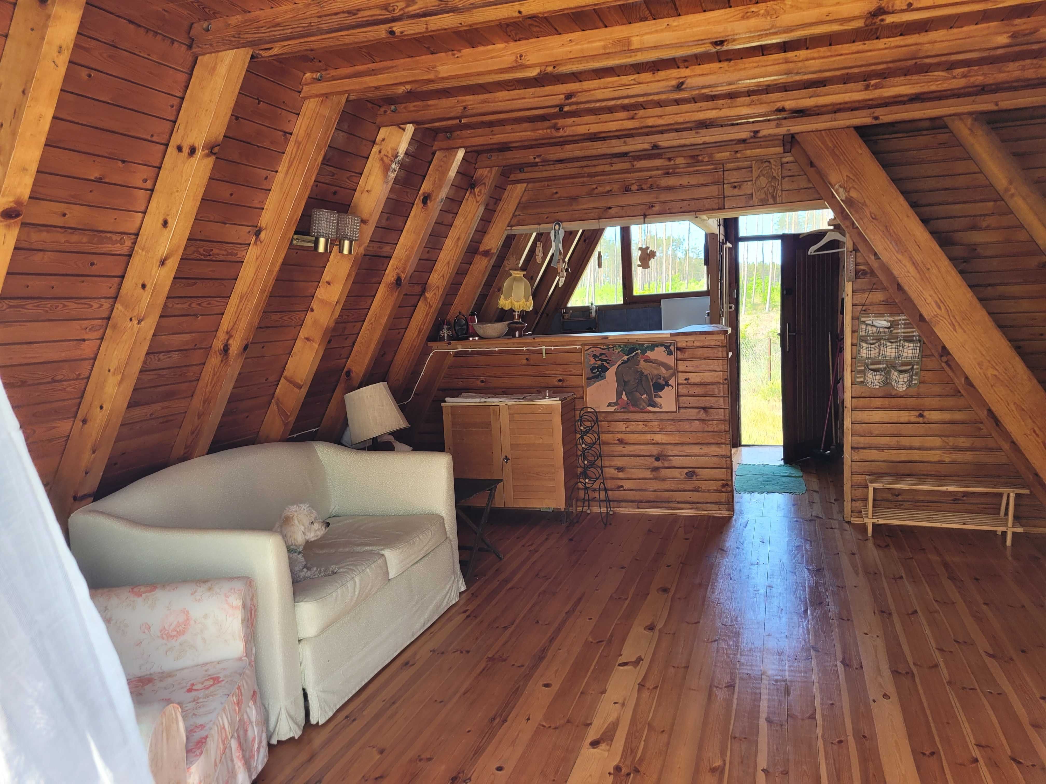 Ogrodzony wolne od 19.08.2025 domek letniskowy Kaszuby drewniany