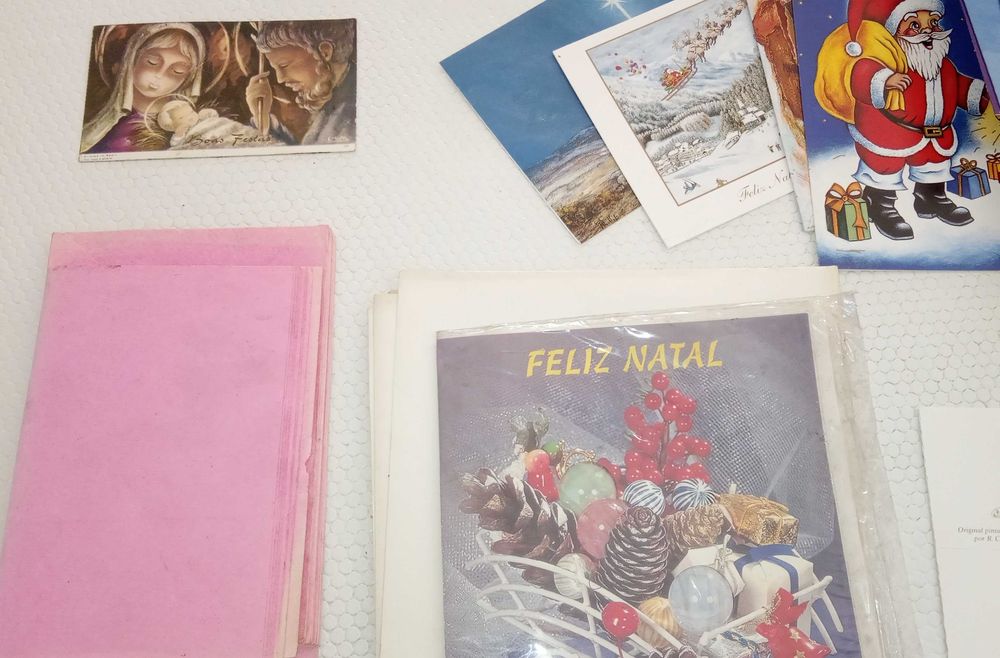 Postais e acrílicos de natal, lote por 5€