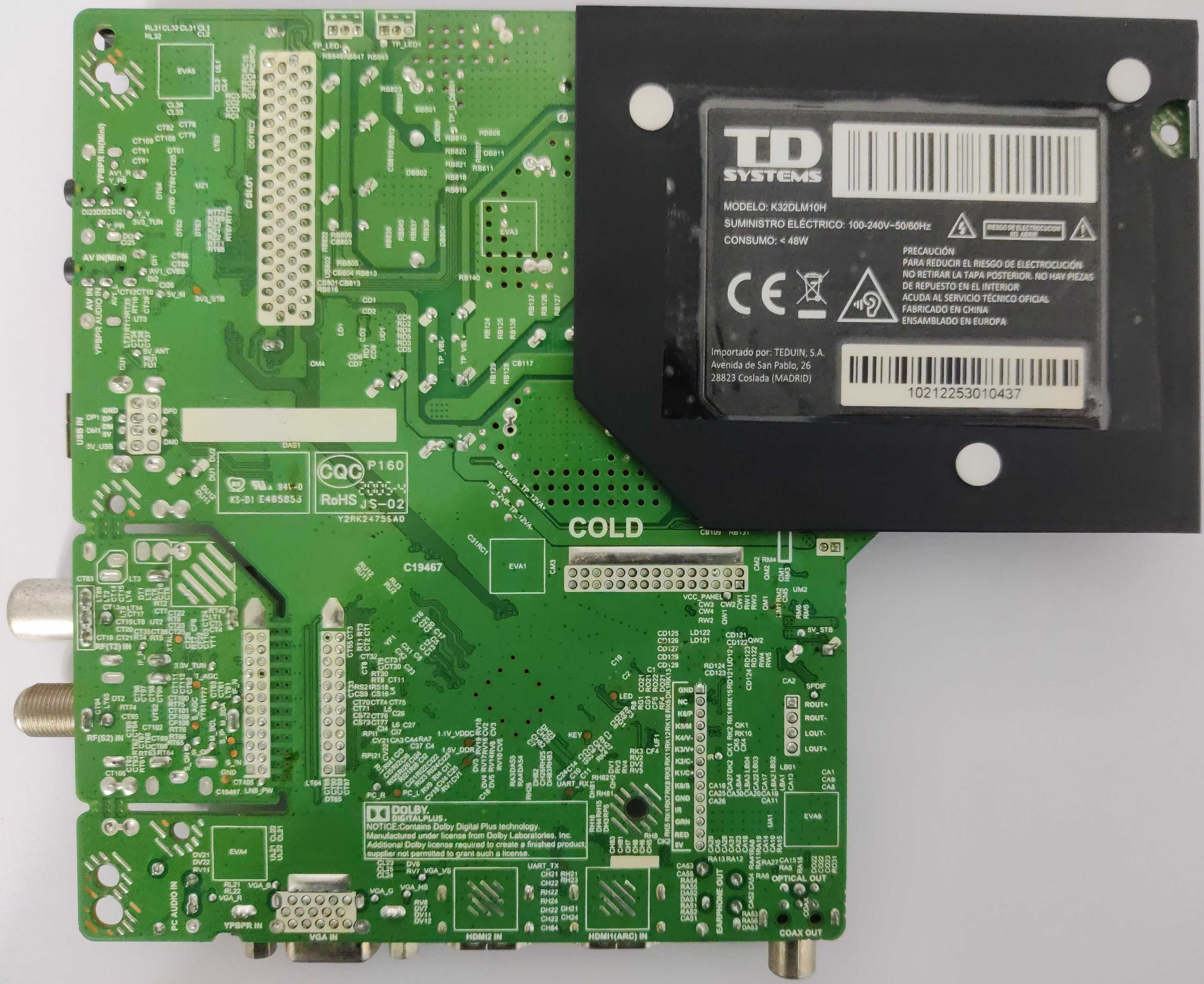 Mainboard TV TP.MS3663S.PB805 TD Systems K32DLM10H