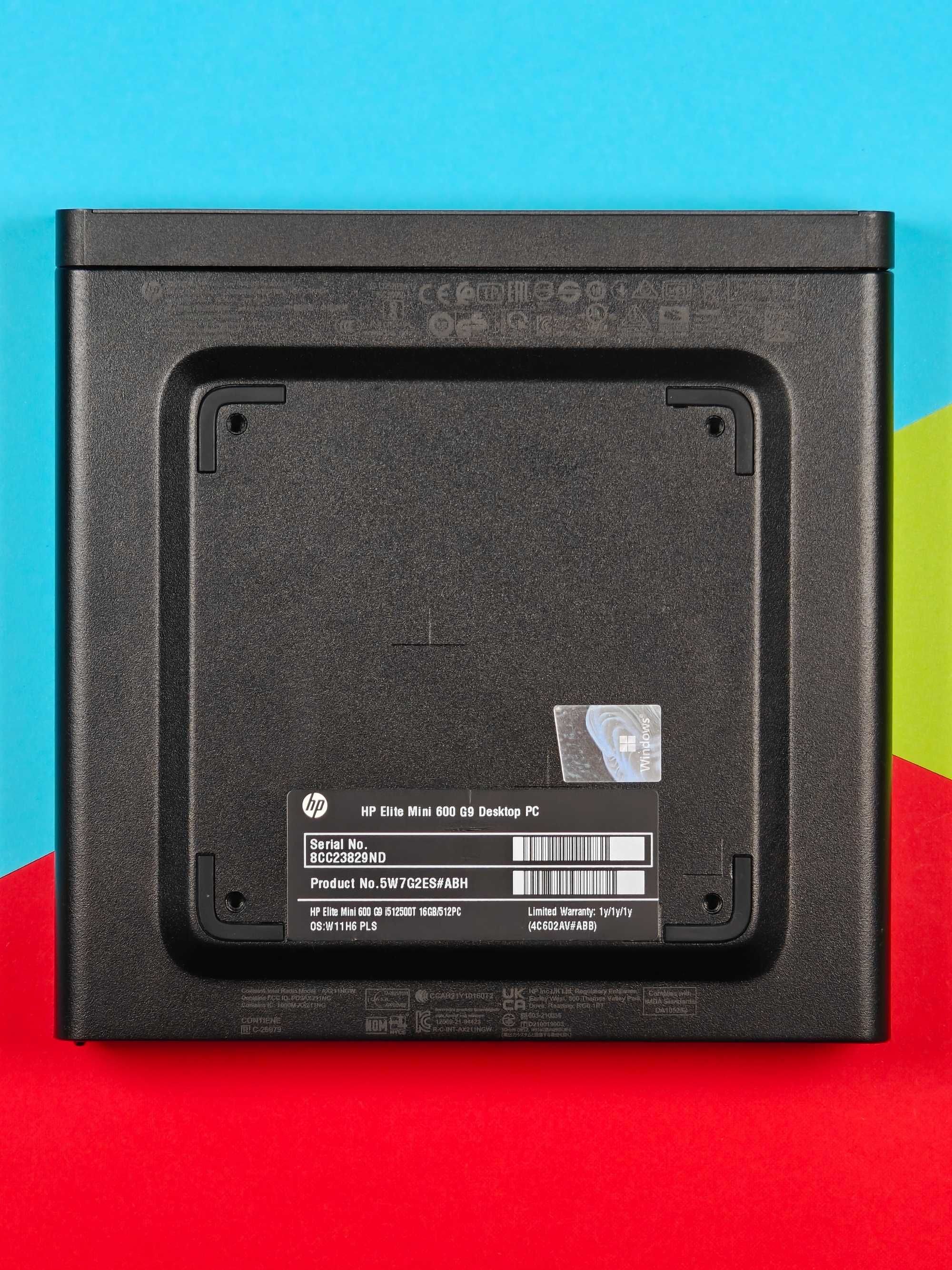 Mini PC HP Elite Mini 600 G9 | i5-12500T | 16GB | 512GB | Ładowarka