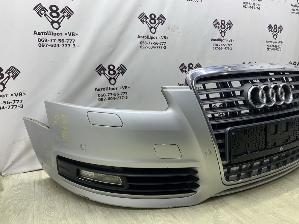 Бампер передній Audi A6 C6 рестайлінг бампер в зборі ауді а6 с6 LX7W