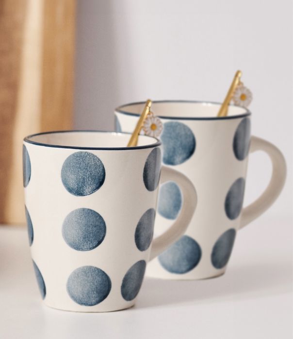 Набір чашок 2 шт горохи в горошок чашка чашки