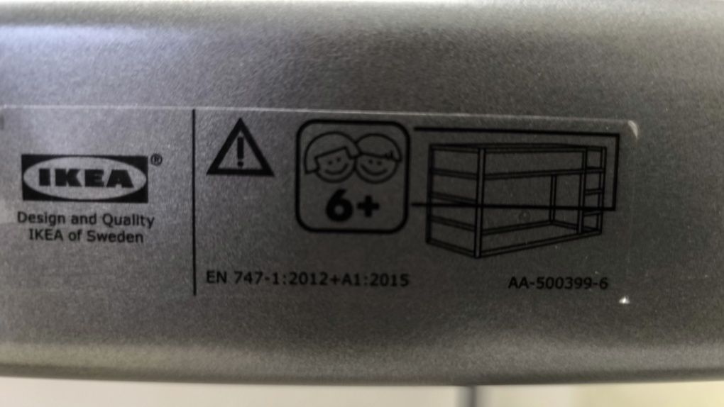 Łóżko piętrowe IKEA Swarta rama (bez materacy)