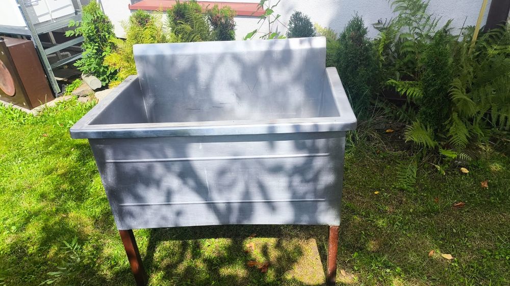 Zlewozmywak jednokomorowy aluminiowy 100x60