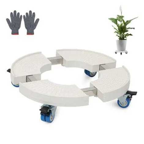Okrągły wózek roślinny z kołami obrotowymi 360° r. 38-52 cm