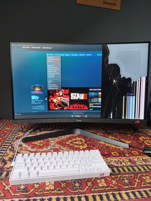 Monitor IIyama 27 cali uszkodzony