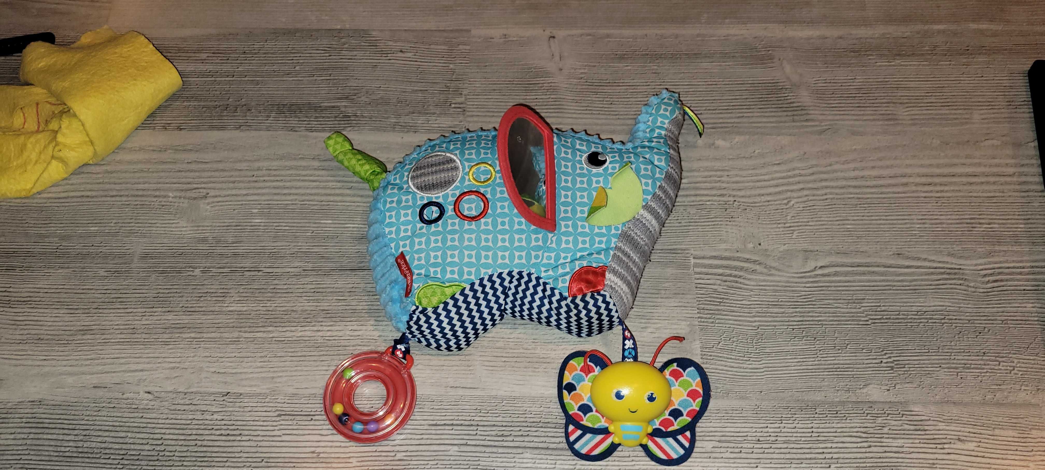 Pluszowy Słoń Słonik grzechotka FDC58 Fisher Price