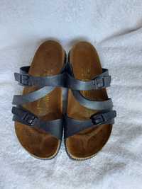 Шлепанцы сланцы papillio by birkenstock 39p черные стразы ортопедическ