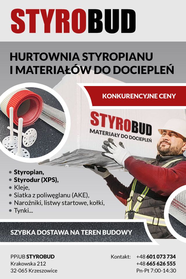 Styropian materiały do dociepleń