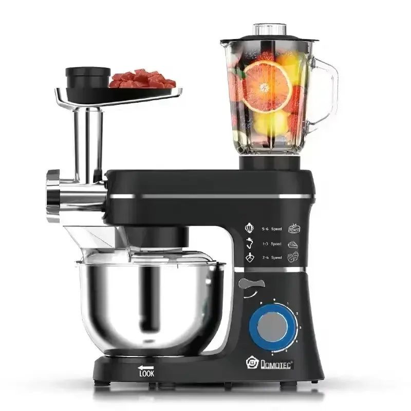 Кухонний комбайн 3 в 1 Domotec R6676B 10л блендер мʼясорубка тістоміс