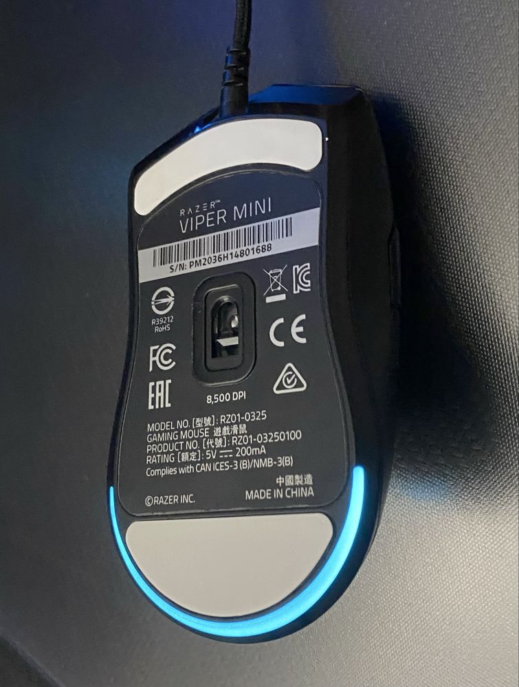 Razer Viper Mini – 8 500 DPI, RGB, Ultraleve