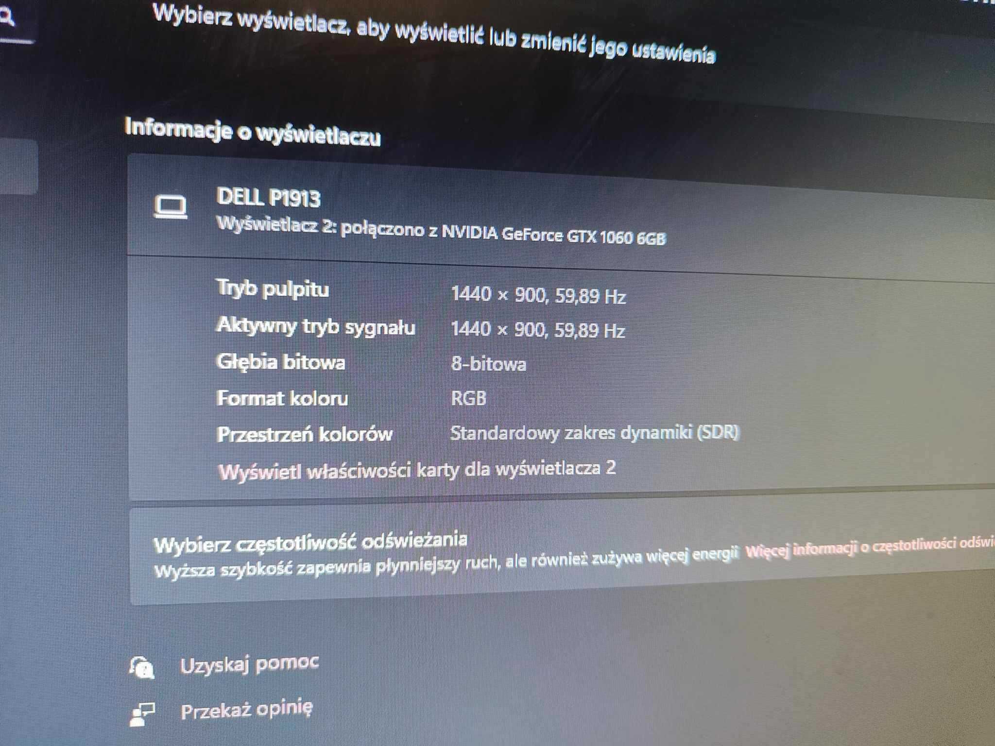 Dell P1913 - Monitor wraz z nogą i kablami