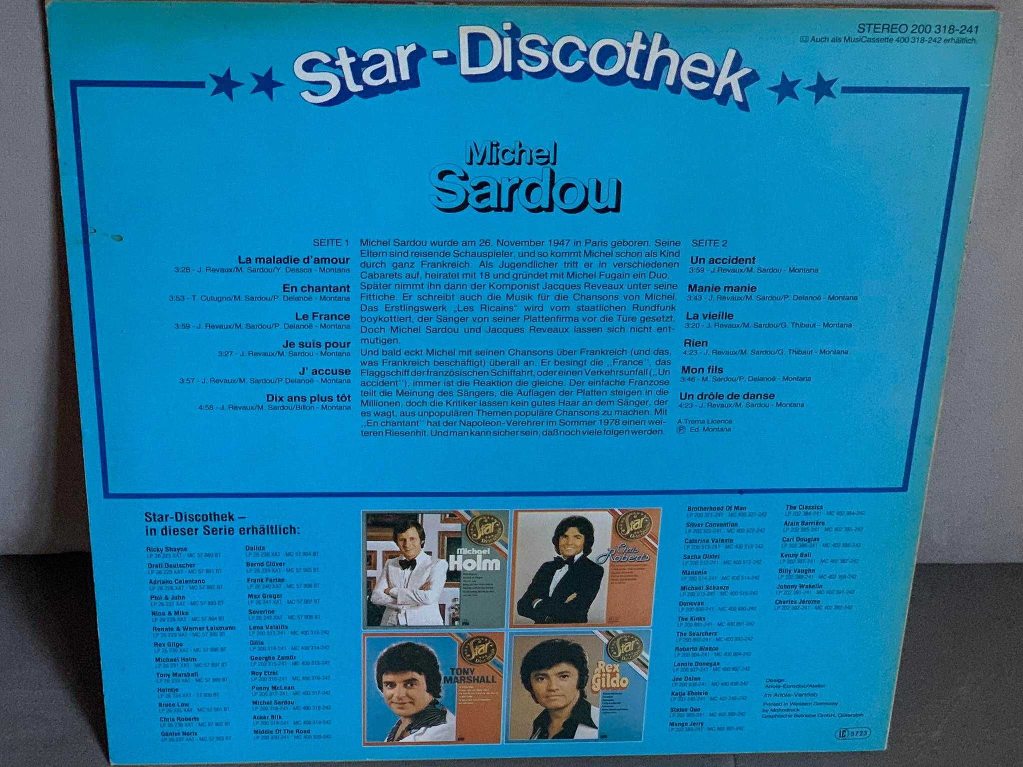 Michel Sardou - Star-Discothek - Winyl - stan VG! (rare)