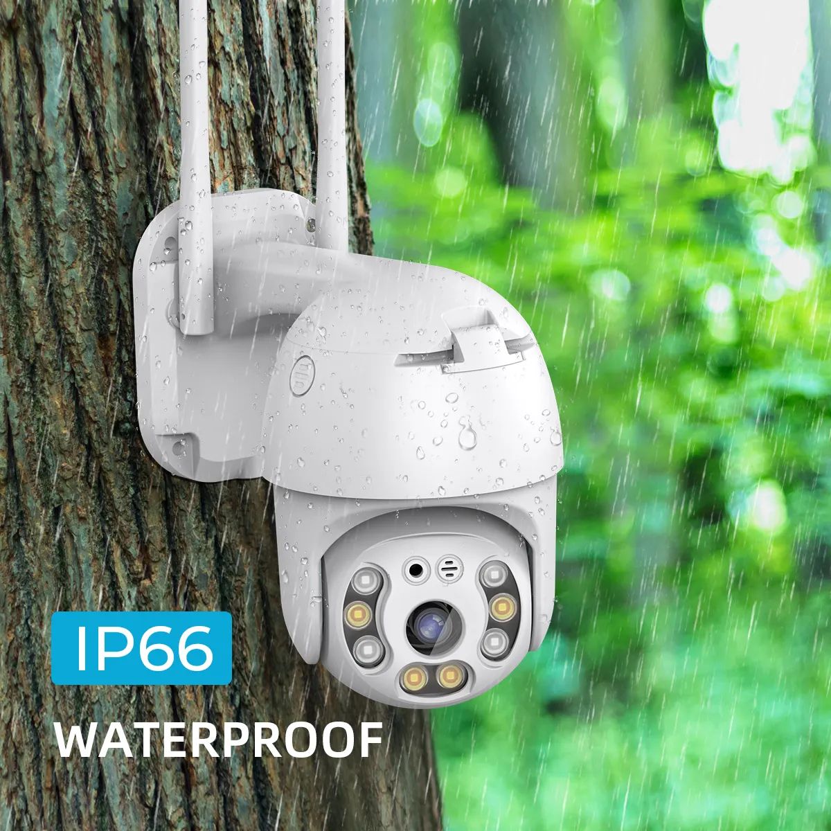 Уличная поворотная камера видеонаблюдения 2мп A6W2 ICSEE WiFi PTZ