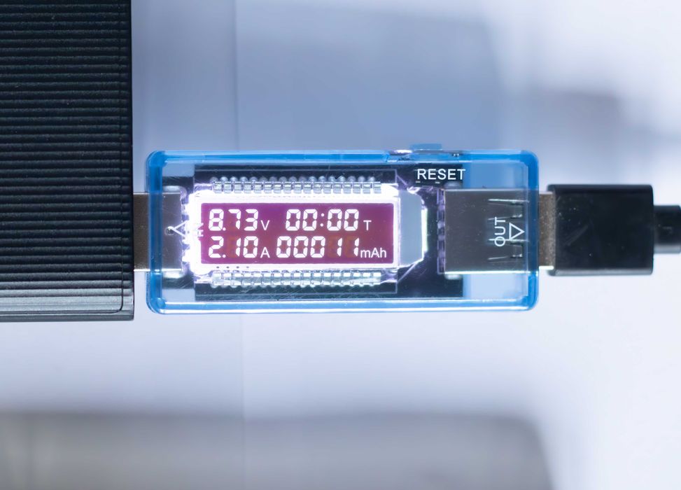 Вимірювач напруги, струму, ємності, тестер акумулятора, USB A - USB A